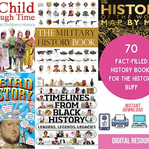 History for Kids (70 History Books), World History, Ancient History Printable History World War History American History Teacher Printable