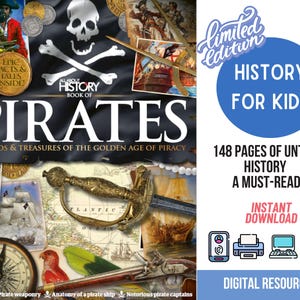 Pirates History Kids Printable History Homeschool Resource, World History Pirate, Homeschool Printable Kids History Teacher, History of Asia