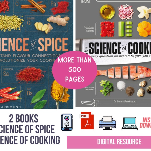 Science of Cooking and Science of Spice, Science Book for Kids Cook Book, Food Science, Science Worksheet Printable Homeschool Resource