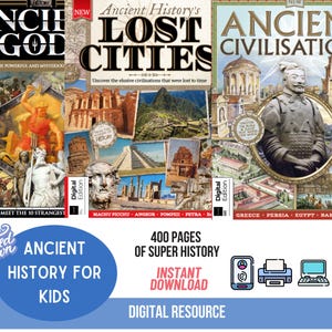 Ancient History Bundle for kids, Ancient Civilizations, Ancient Lost Cities, History for Kids, History Teacher, Printable History for kids