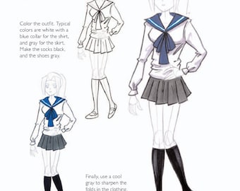 Anime School How To Draw A Anime Girl Clothes How To Draw Manga