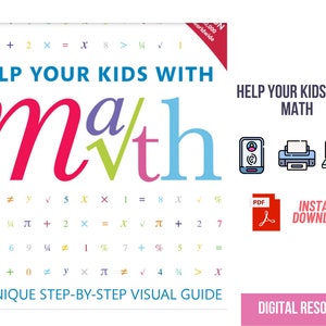 Help Your Kid with Math, Math Self Help Book Parent Guide, Homeschool Math Resource Lesson, Math Concepts Made Easy, Math teacher guide