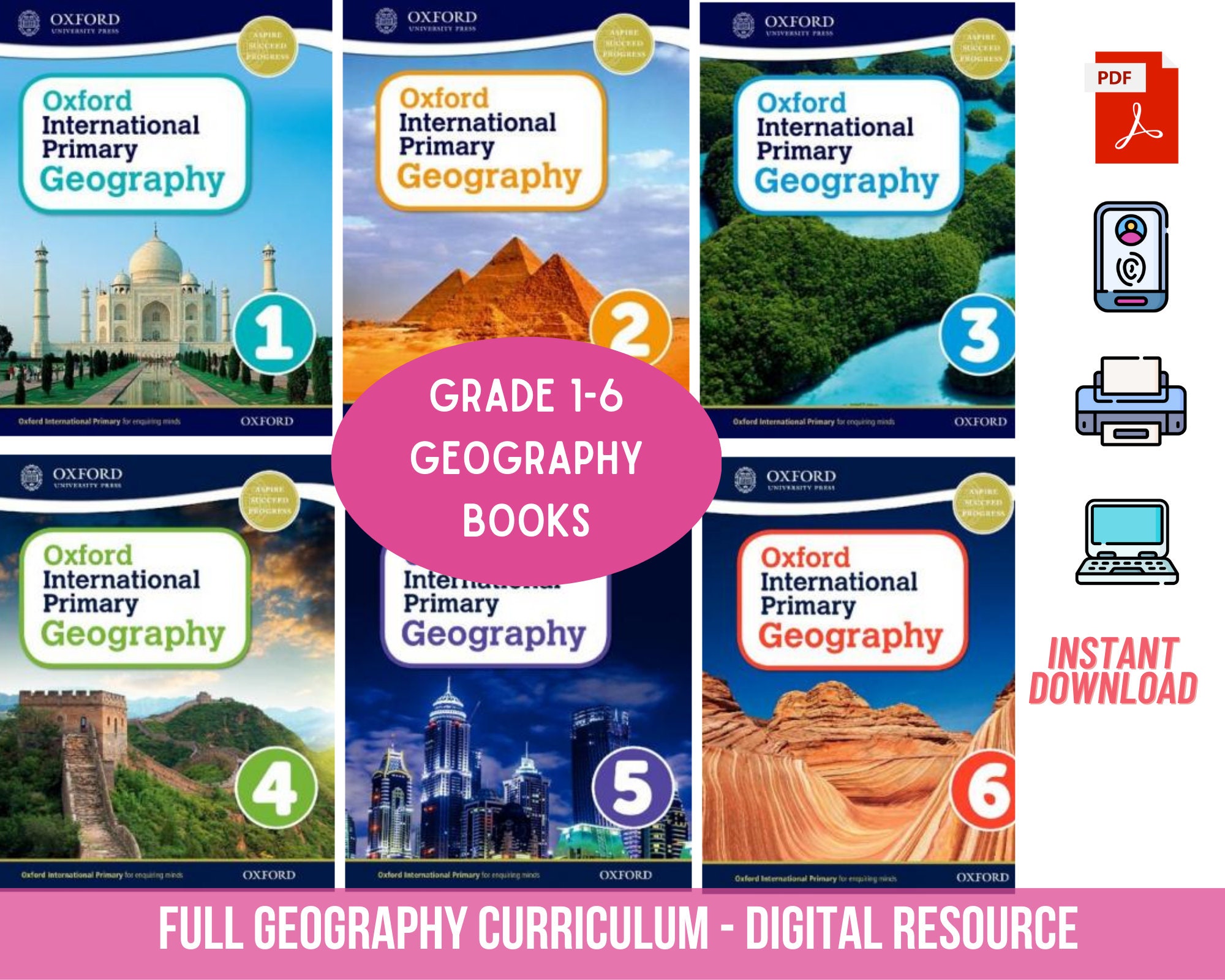 Primary Geography Workbook Bundle, Engaging Ebook, Printable Geography ...