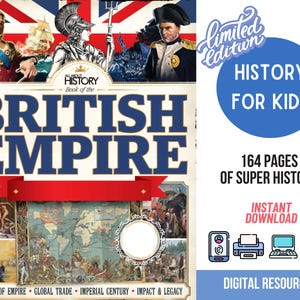 British History Kids Printable History Homeschool Resource, History of Britain, Homeschool Printable Kids History Teacher, World History