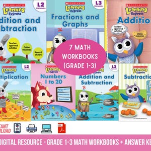 Primary Math Workbooks (Grade 1-3): Addition, Subtraction, Multiplication (PDF)