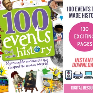 History for Kids History Homeschool Resource, Historical Events for Kids, World History Homeschool Printables for Kids History eBook