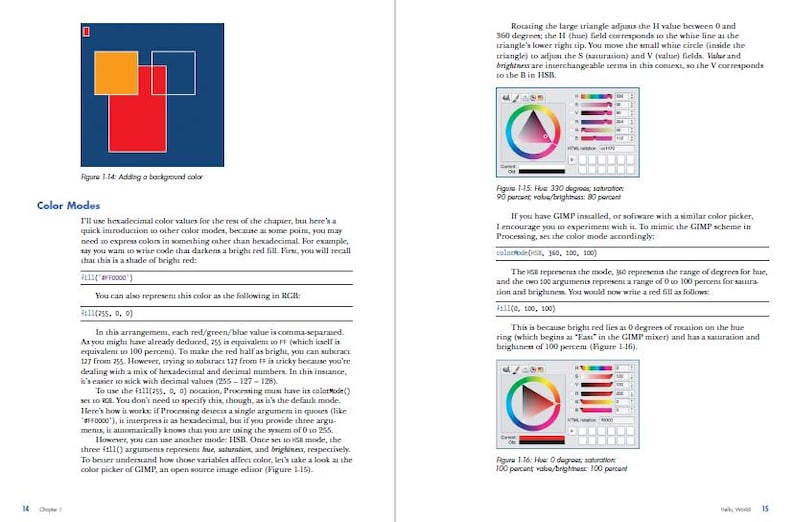 K&ouml;nnte beinhalten: Ein Diagramm, das veranschaulicht, wie Farbe in verschiedenen Modi dargestellt wird, darunter hexadezimal, RGB und HSB. Das Diagramm zeigt einen Farbkreis mit einem Dreieck im Inneren, das Farbton, S&auml;ttigung und Helligkeit darstellt.