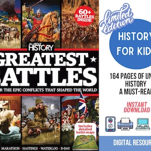 World History Greatest Battles in History Kids Printable History Homeschool Resource, World History, Homeschool Printable History Teacher
