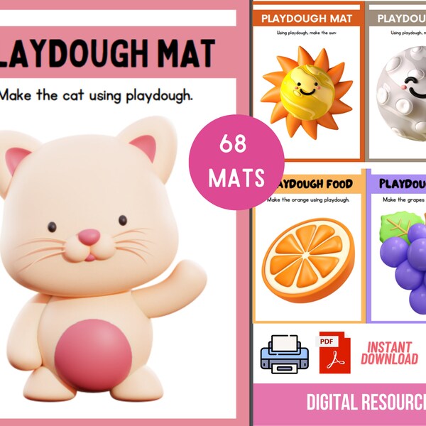 Playdough Mats - Etsy