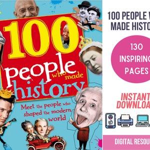 History Book for Kids, History Homeschool Resource, Famous People in History, World History Homeschool Printables,  Historical Figures