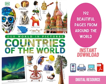 Welt Geographie E-Book, Länder der Welt, Kinder Hausschule (PDF)