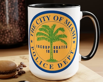 Miami Police Department of the District of Columbia Badge Coffee Mug, First Responder Gift, Law Enforcement, Heroes, Police Officer