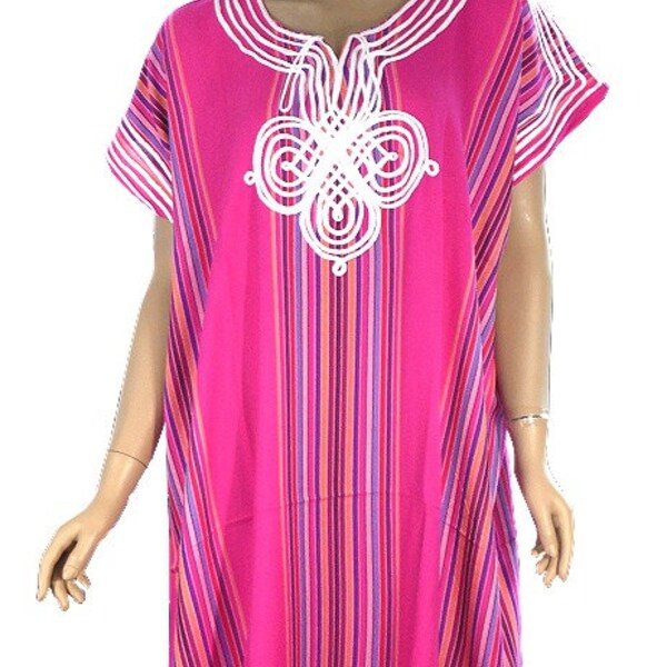 Caftan marocain Gandoura, caftan berbère, robe faite main, vêtements bohèmes, robe d'été