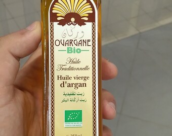 Argán orgánico marroquí, prensado en frío