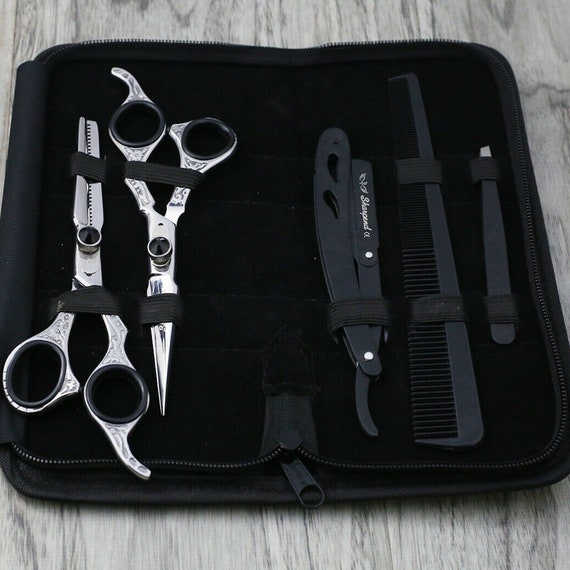 Set Di Forbici Da Parrucchiere, Set Forbici Per Capelli Con Antella Da - Foto 8