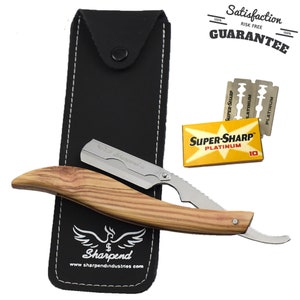 Vintage barber salon straight razor cut throat shaving razor  - Groomsmen Gift - Barber Style Straight Razor - Eco Friendly Razor