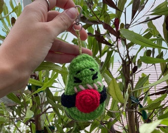 Little avocado with ballgag keychain bag charm