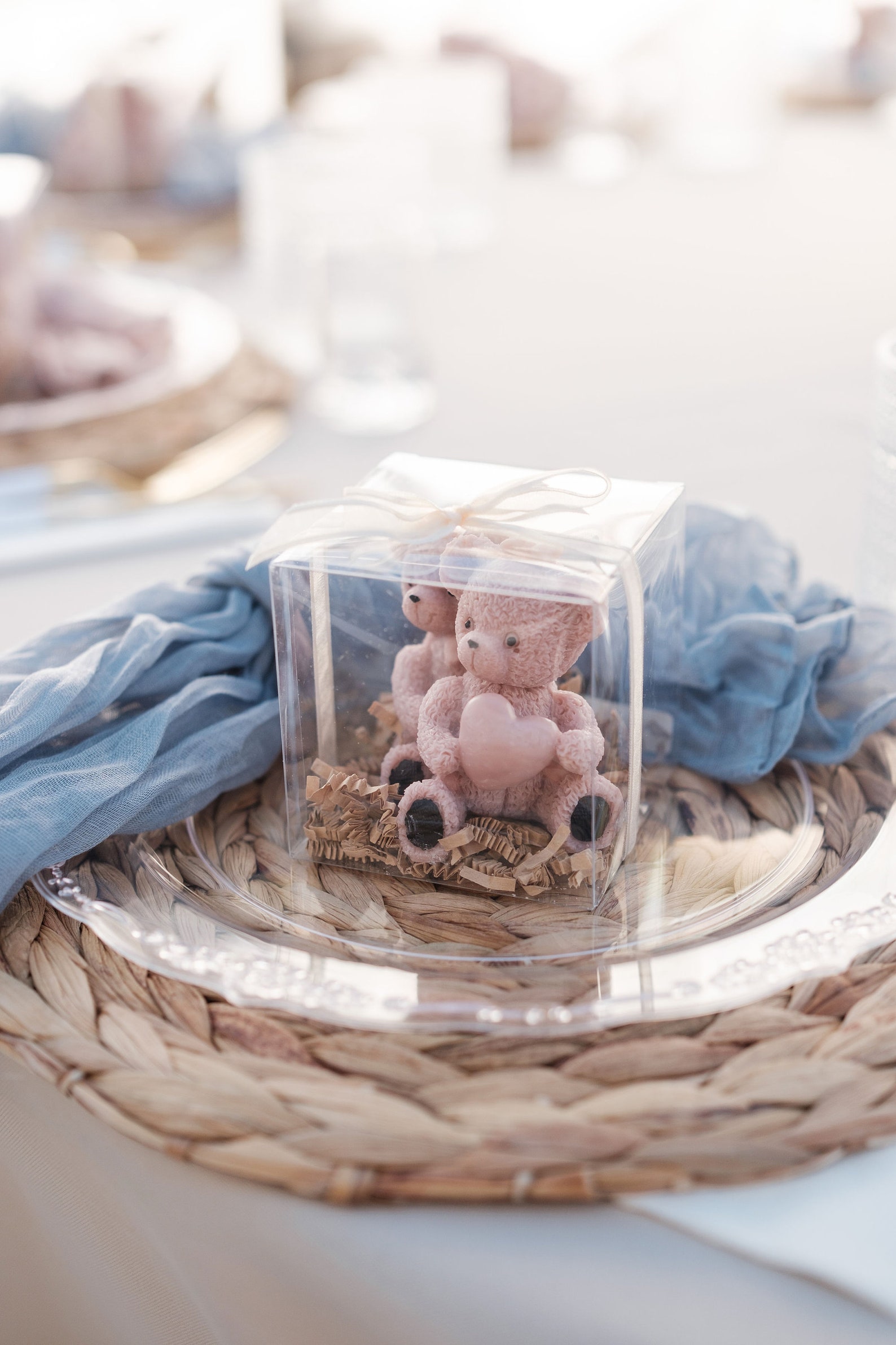 Twin Teddy Bear Soy Wax Candle, Baby Shower Favor - Etsy
