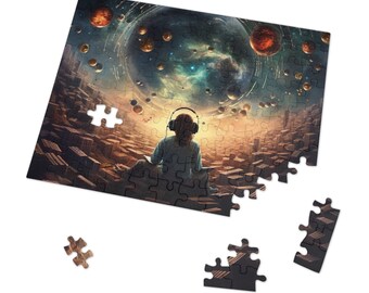 Sci-Fi Audiobook Jigsaw Puzzle, Audiobook Puzzle, Jigsaw Puzzle Gift for Audiobook Lovers & Science Fiction Fans (110, 252, 500,1000-Piece)