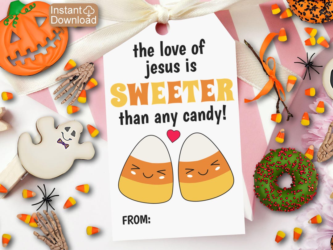Jesus Christian Halloween Candy Corn Halloween Class Gift Tags ...