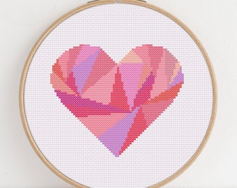 Polyart Love PDF Cross Stitch Pattern