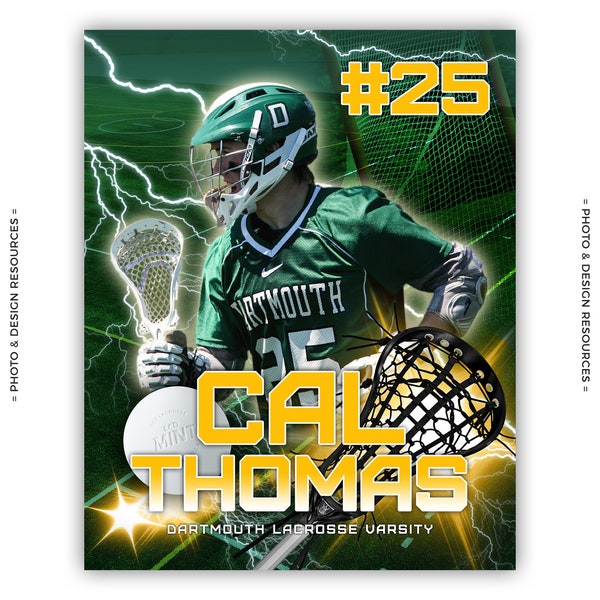 Photoshop Lacrosse Sports Poster Template from Photobacks Sports Package 1: Digital Background, Banner, Team Backdrop, Senior Night, Gift