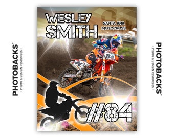 Photoshop Motocross Sports Poster Template from Photobacks Sports Package 1: Digital Background, Backdrop, Racing, Off Road, MX, Dirt Bike