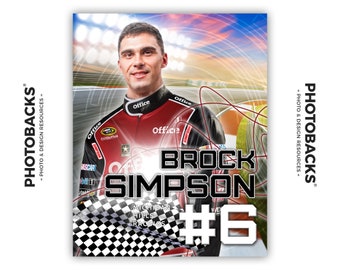 Photoshop Racing Sports Poster Template from Photobacks Sports Package 1: Digital Background, Banner, Backdrop, Car, Go Kart, GoKart, Cart