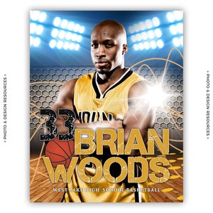 Photoshop Basketball Sports Poster Template from Photobacks Sports Package 1: Digital Background, Team Banner, Backdrop, Senior Night, Gift