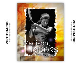 Sports Portrait / Poster Photoshop Template 04 (with Photo Mask) from Photobacks Sports Package 1: Customizable, Layered, PSD, Backgrounds