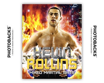 Photoshop All Sports Poster Template 01 from Photobacks Sports Package 1: Digital Background, Backrop, Fire, Martial Arts, Karate, Extreme