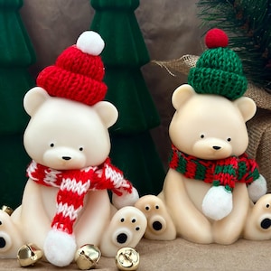 Christmas Bear Candle