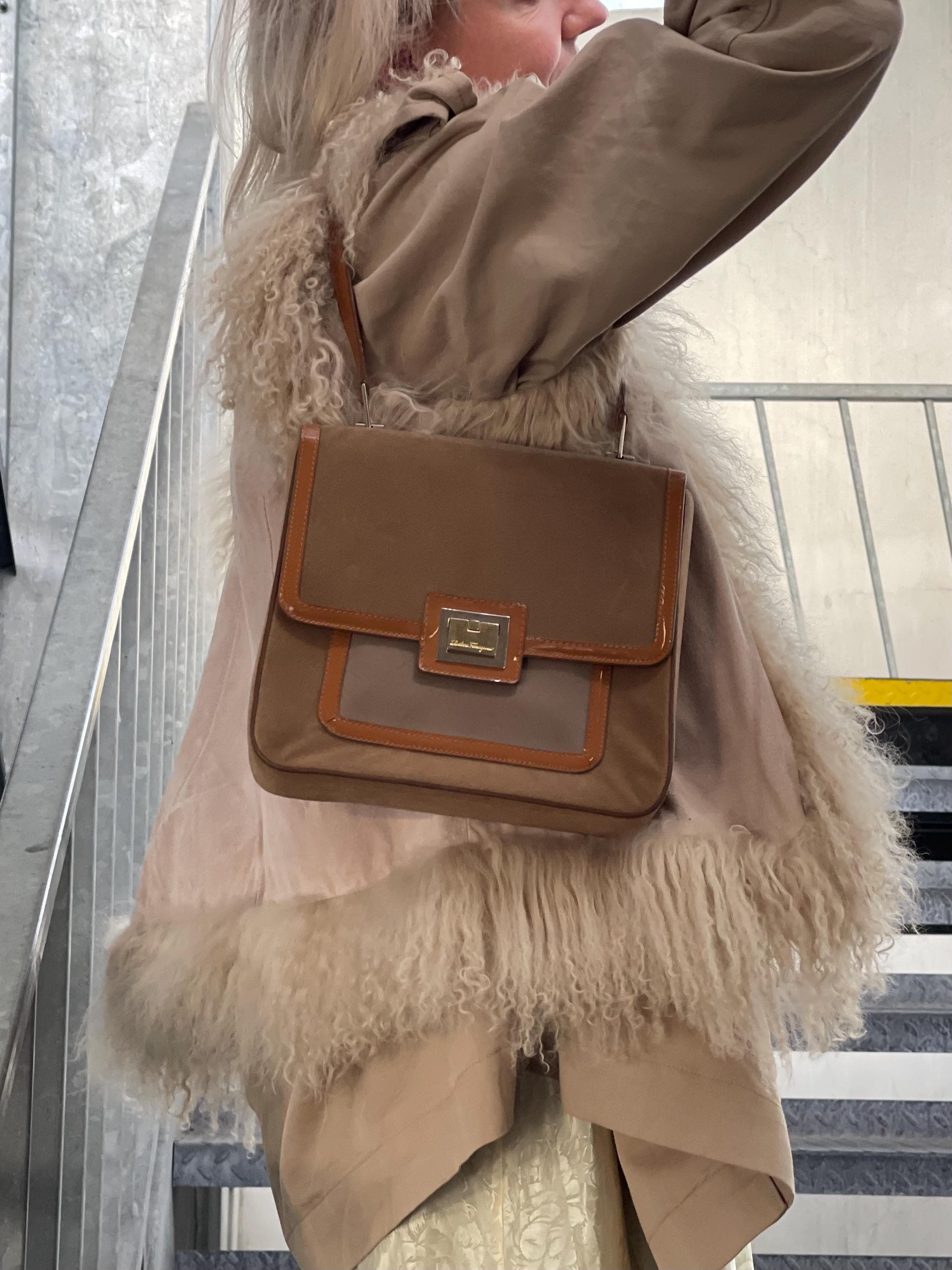 Ferragamo Suede Bag - Etsy