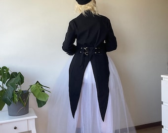 Gothic Military Tailcoat Jacket – Living Dead Souls – Steampunk Blazer – Size S/M