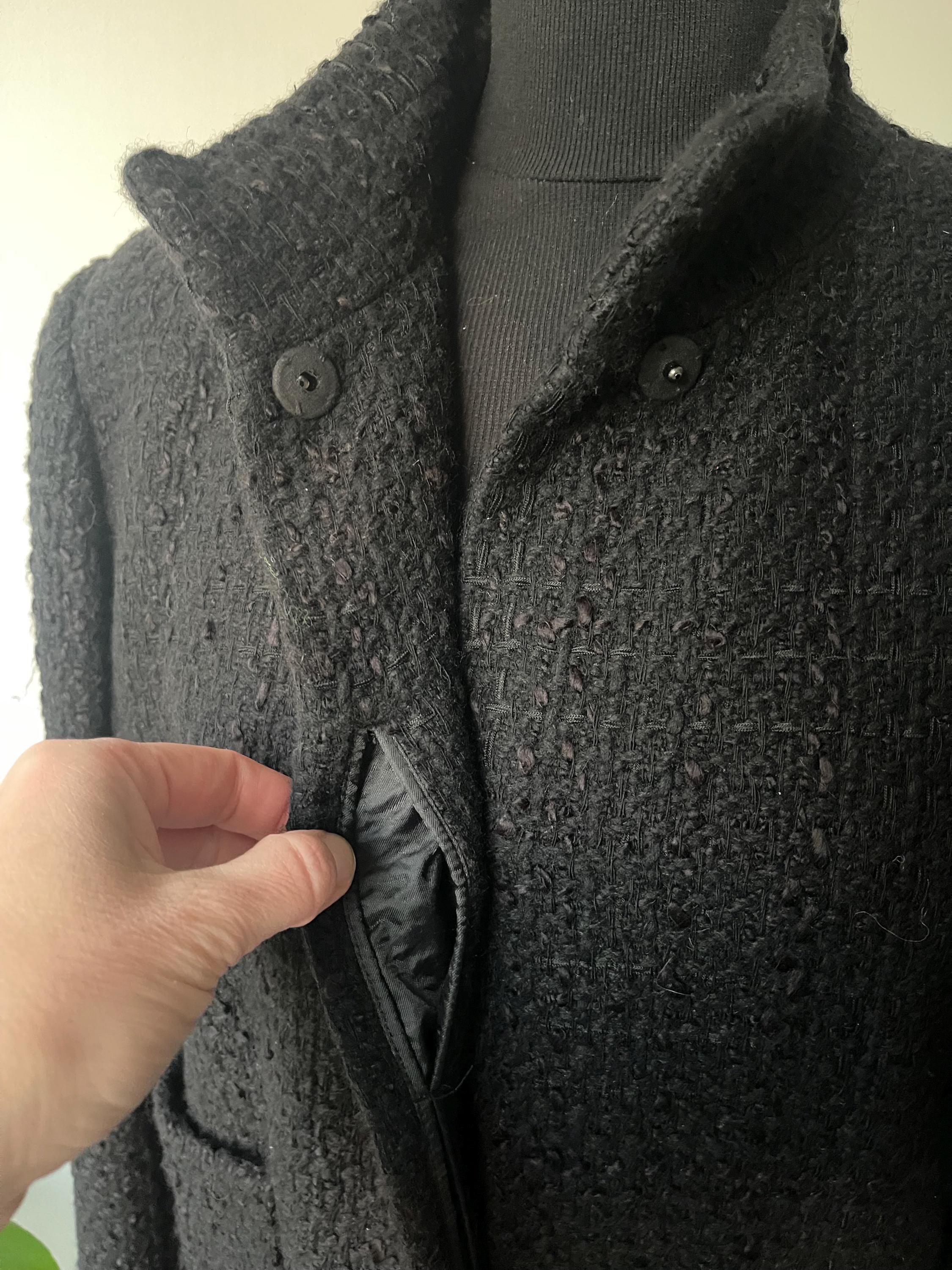 ヴィンテージ オスカー デ ラ レンタ ブラック ツイード ウール