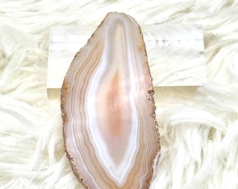 13.79g Natural Botswana Agate Slice Loose Gemstone E114