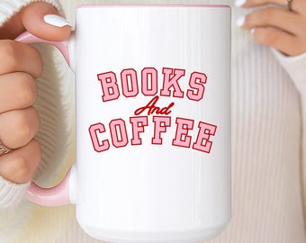 Book and Coffee Mug, Gift for Book Lover, Bookish Mugs, Cute Bookish Quote Cup, Bookworm Gifts for Reader Librarian, Teacher, Boss, Mother