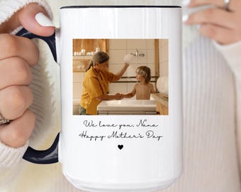 Personalized Grandma Photo Mugs, Custom Picture Coffee Mug, Mothers Day Gift for Her, Birthday Gift For Mom, Gift For Grandma, Mom, Nana