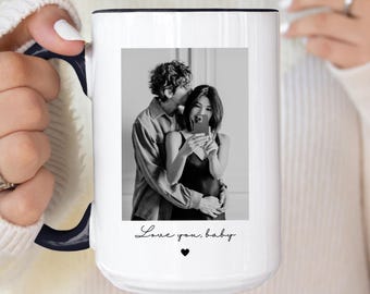 Personalized Couple Photo Mugs, Custom Picture Coffee Mugs, Anniversary Gift for Him , Gifts for Boyfriend, Husband, Wedding Gift, Friends