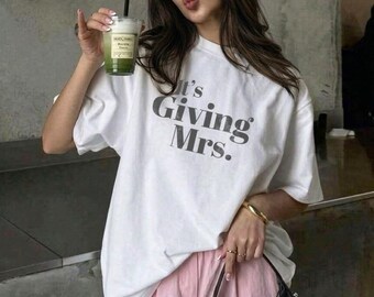 Its Giving Mrs Comfort Colors® TShirt - Bride To Be Shirt, Engagement Top, Bachelorette Outfit, Future Mrs Tshirt, Trendy Bridal Shower Gift
