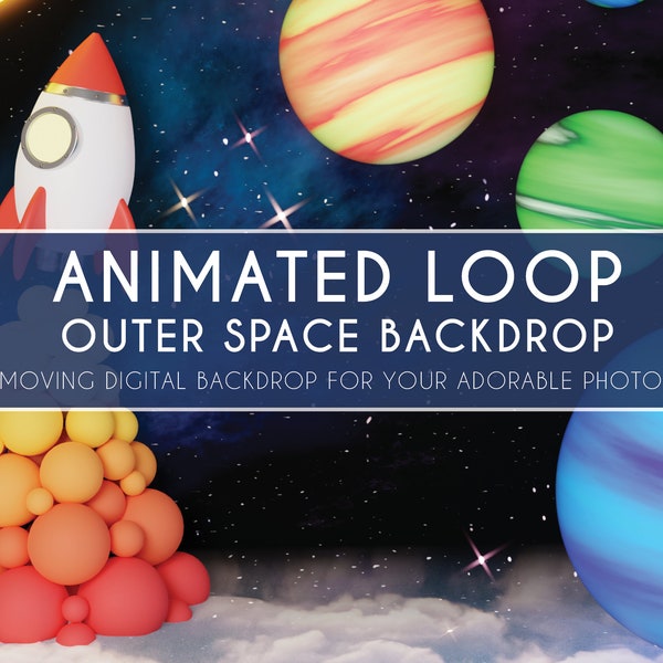 Animated Space Backdrop | Fun Planet Photography Background | Solar System Video Loop