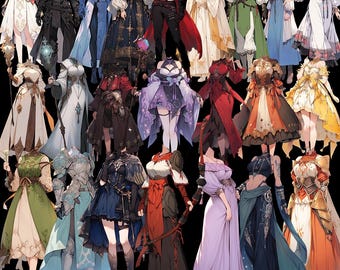 Fantasy 50 standing illustration (Female)