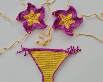 Handmade crochet women swimsuit bikini (custom)