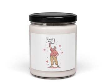 ¿Amor? ¡No! Vela de soja, anti-San Valentín / Pesimismo juguetón, humor pastel