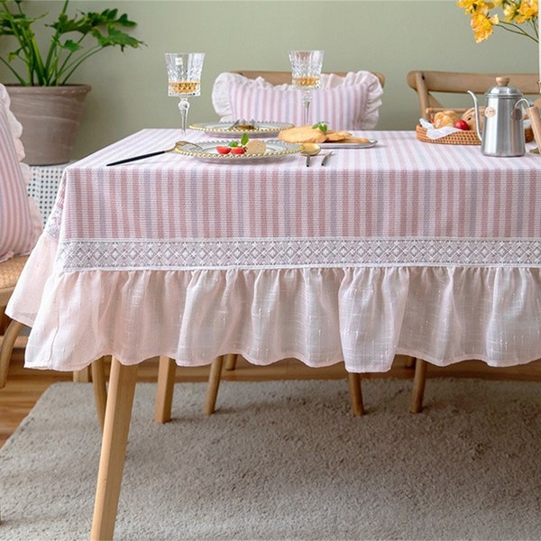 Ruffled Tablecloth Etsy