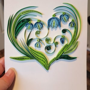 Handmade Quilled floral Heart-Paper Art