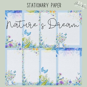 Papel estacionário Natures Dream Download digital para escrita de cartas para impressão