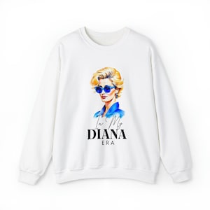 Princess Diana In My Diana Era Sweatshirt | Vintage Princess Diana Vintage Diana Sweatshirt Black Sheep Shirt