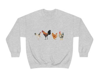 Chicken Squad Crewneck Sweatshirt | Chicken sweatshirt Gift for chicken lover farm life sweatshirt chicken shirt cute chickens Chicken Mama