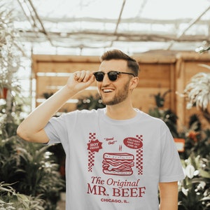 Maglietta The Bear Mr. Beef / The Bear Heard Chef Maglietta originale Mr Beef Chicago Jeremy Allen Maglietta bianca del ristorante Chicago